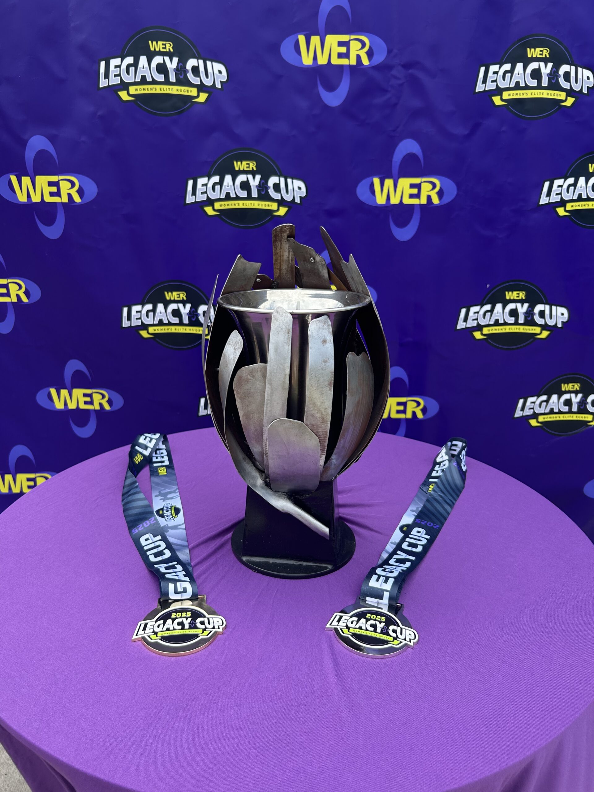 Women’s Elite Rugby Legacy Cup trophy