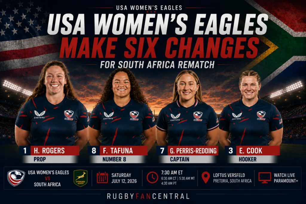 USA Eagles rugby rematch poster