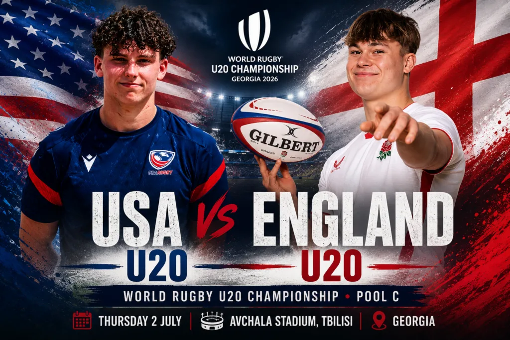 USA vs England U20 Championship poster