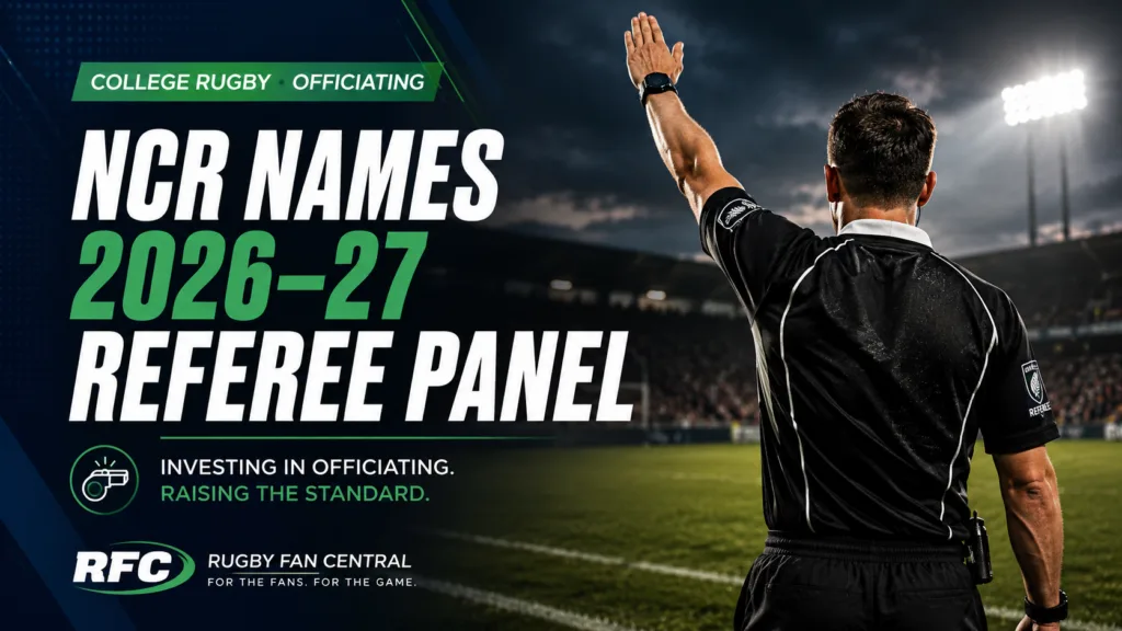 NCR names 2026-27 Panel of Referees for college rugby