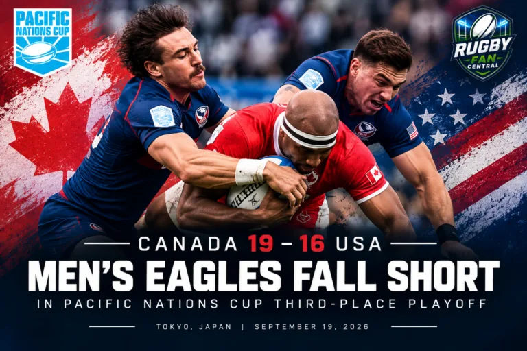 Canada vs USA rugby – Canada defeats the Men’s Eagles 19-16 in the 2026 Pacific Nations Cup third-place playoff