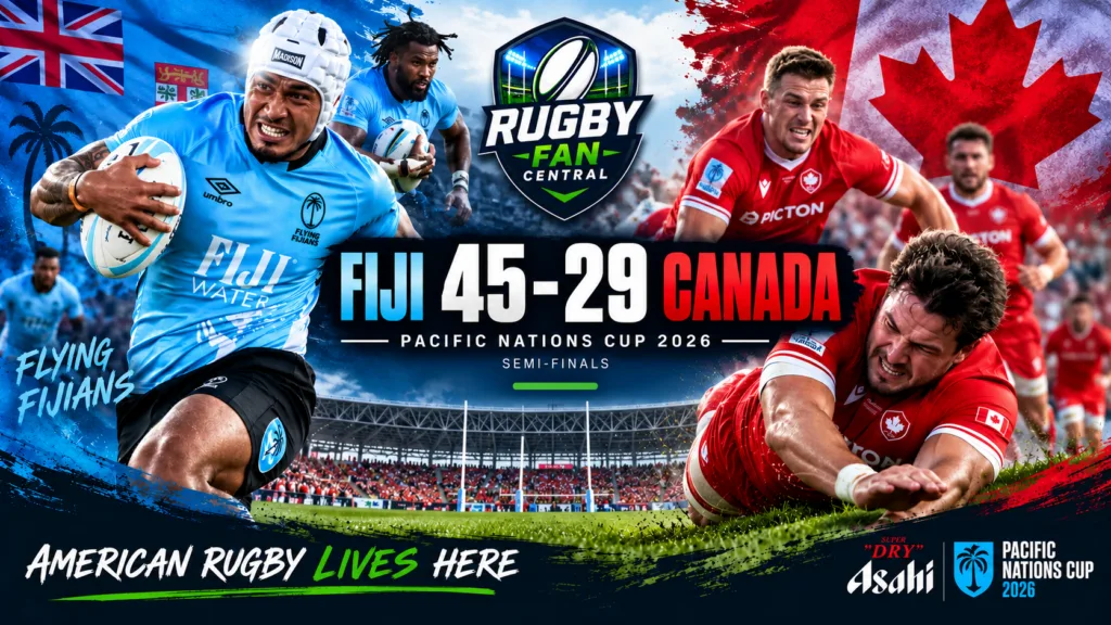 Fiji 45–29 Canada in the 2026 Pacific Nations Cup semifinal