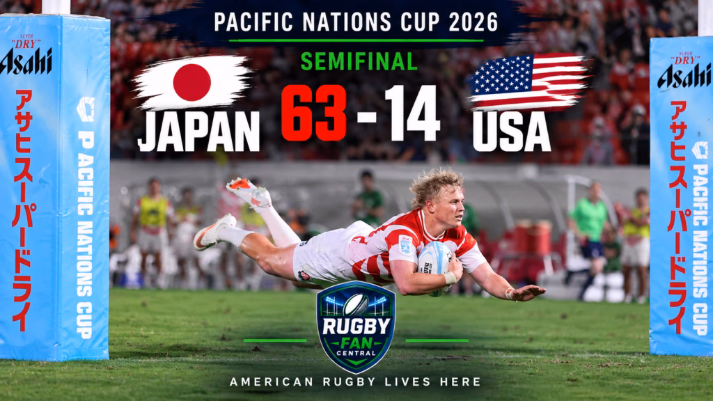 Japan 63–14 USA in the 2026 Pacific Nations Cup semifinal