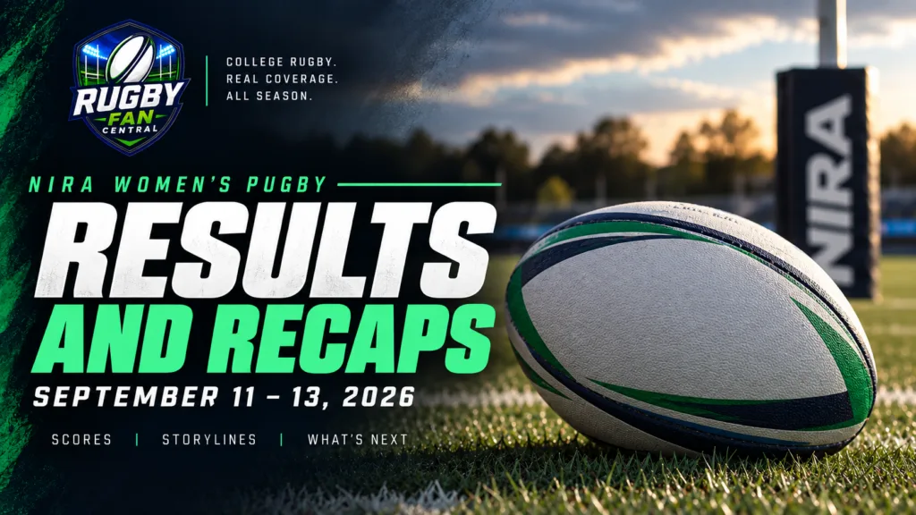 NIRA women’s rugby results and recaps for September 11–13, 2026