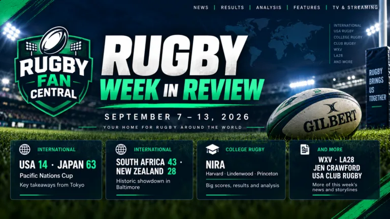 Rugby Week in Review: Eagles Fall to Japan, Springboks Win in Baltimore and NIRA Scores Explode