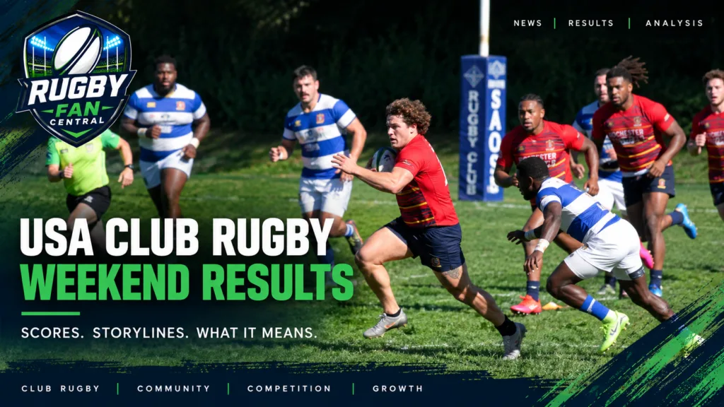USA Club Rugby results weekend roundup featuring September 5, 2026 club rugby action