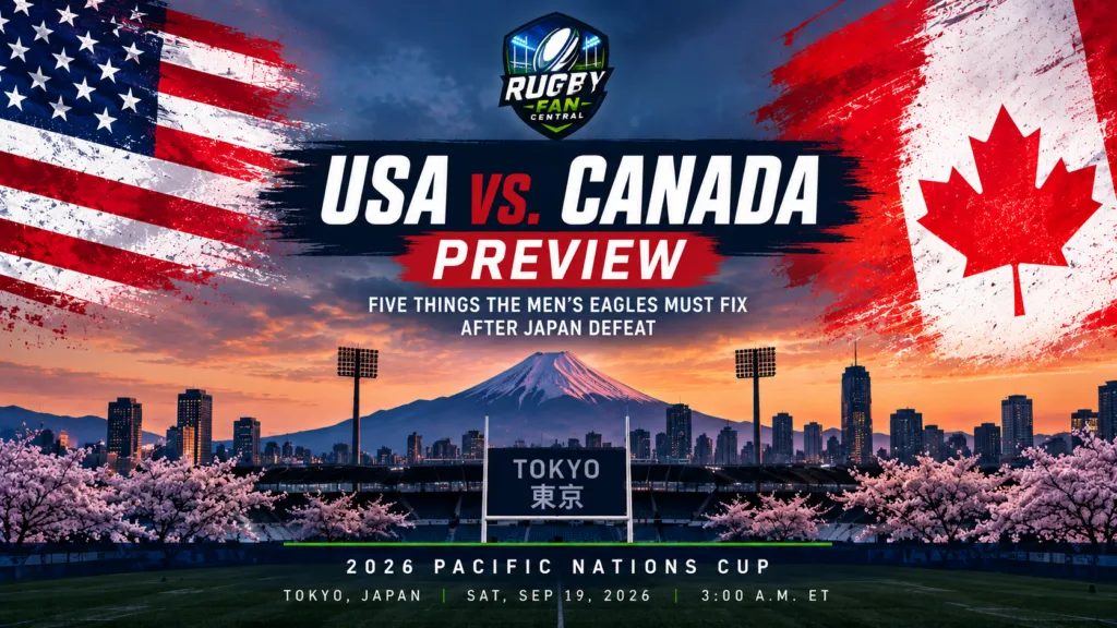 USA vs Canada rugby preview for the 2026 Pacific Nations Cup third-place playoff in Tokyo