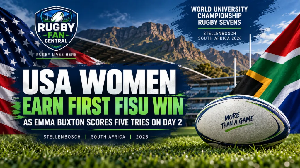 USA Women earn first win at 2026 FISU World University Rugby Sevens on Day 2