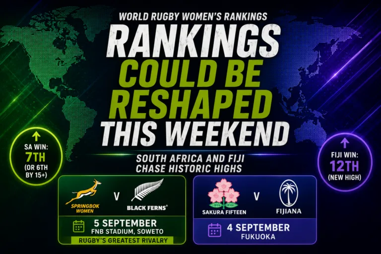 Women’s Rugby Rankings Could Be Reshaped as South Africa and Fiji Chase Historic Highs