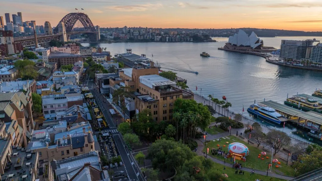 Sydney Harbour during the one-year countdown to Men's Rugby World Cup 2027