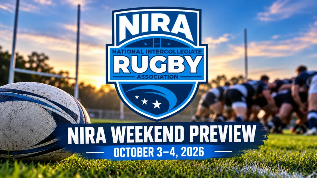 NIRA rugby weekend preview for October 3–4, 2026