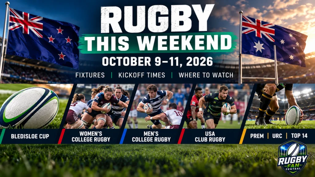 Rugby This Weekend: October 9–11, 2026 — Fixtures & Where to Watch